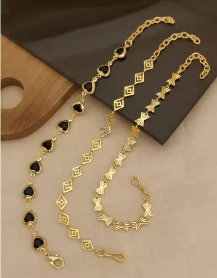 Fancy Gold Plated Bracelet Combo Pack of 3 For Daily Use